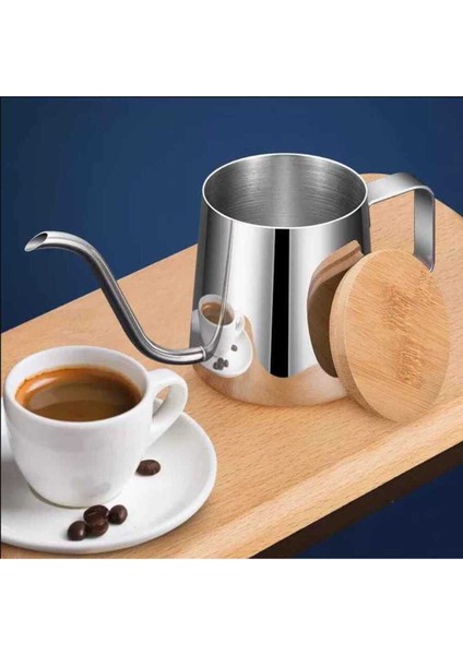 Mini Kettle 350 ml Çelik (Cmk-35, Sıcak Su Tutucu, Kahve Demleme)