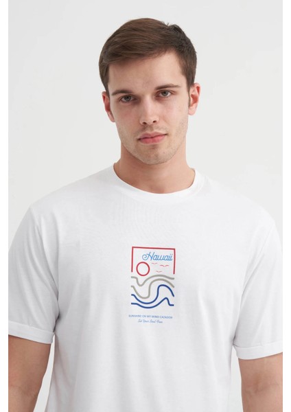 Beyaz Erkek T-Shirt 4188