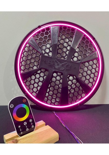 30 cm Dokunmatik Kumandalı Neon Işıklı Bas ve Midrange Hoparlör Kapağı 1 Adet fiyatları