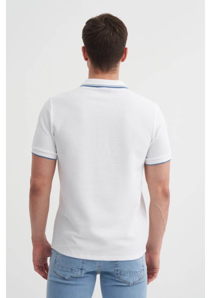 Beyaz Erkek Polo Yaka T-Shirt 4247 modelleri