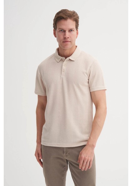 Polo Yaka Bej Erkek T-Shirt 4222 fiyatları