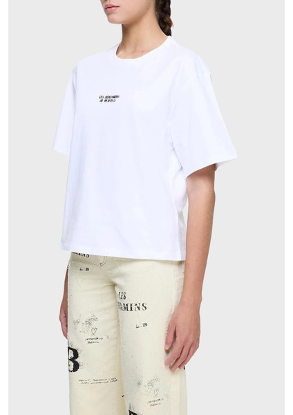 Ön ve Arka Baskılı Pamuk Regular Fit T Shirt Bayan T Shirt LB25SSUNLFUTS