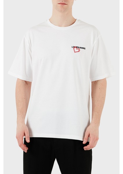 Baskılı Relaxed Fit Pamuklu Bisiklet Yaka T Shirt Erkek T Shirt LB25SSUNLMUTS fiyatları