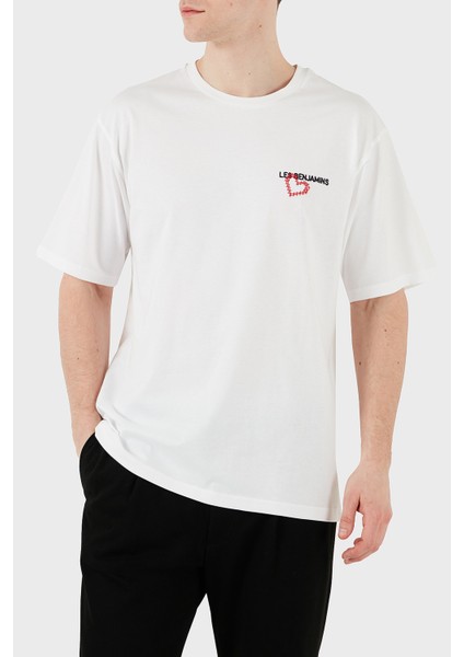 Baskılı Relaxed Fit Pamuklu Bisiklet Yaka T Shirt Erkek T Shirt LB25SSUNLMUTS modelleri