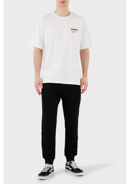 Baskılı Relaxed Fit Pamuklu Bisiklet Yaka T Shirt Erkek T Shirt LB25SSUNLMUTS fırsatları