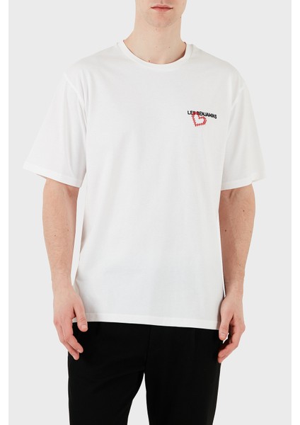 Baskılı Relaxed Fit Pamuklu Bisiklet Yaka T Shirt Erkek T Shirt LB25SSUNLMUTS indirimleri