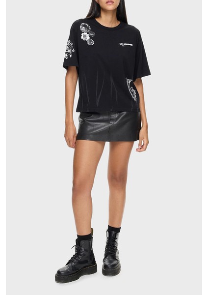 Pamuklu Boxy Fit T Shirt Bayan T Shirt LB24FWEAPFUTS