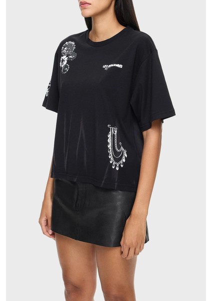 Pamuklu Boxy Fit T Shirt Bayan T Shirt LB24FWEAPFUTS fiyatları