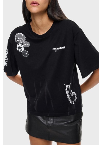 Pamuklu Boxy Fit T Shirt Bayan T Shirt LB24FWEAPFUTS fırsatları