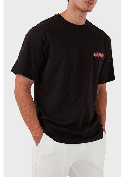 Pamuklu Logolu Oversize Fit Bisiklet Yaka T Shirt Erkek T Shirt LB24FWEAPMUTS fırsatları