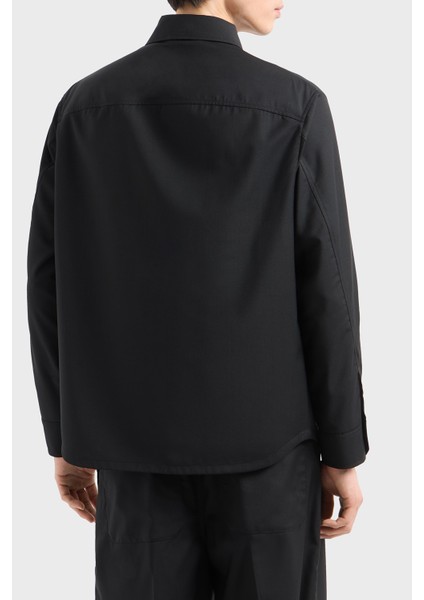 Hafif Yünlü Regular Fit Uzun Kollu Gömlek Ceket Erkek Gömlek Ceket EM001480 AF13821 UC001