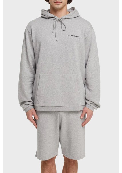 Regular Fit Kapüşonlu Cepli % 100 Pamuk Sweat Erkek Sweat LB21SSCORMUHD