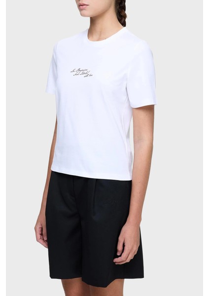 Baskılı Pamuk Regular Fit Bisiklet Yaka T Shirt Bayan T Shirt LB25SSUNLFUTS fiyatları