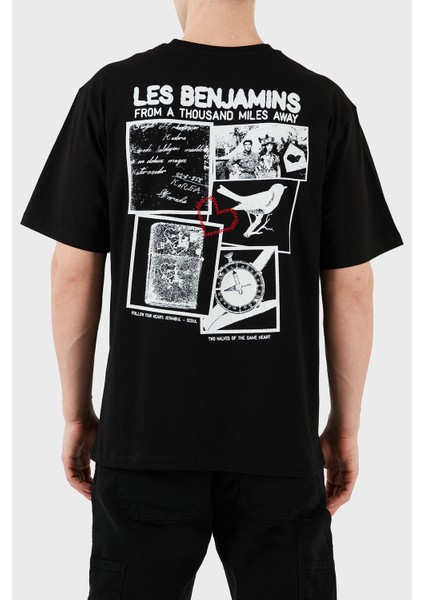 Baskılı Relaxed Fit Pamuklu Bisiklet Yaka T Shirt Erkek T Shirt LB25SSUNLMUTS