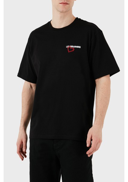 Baskılı Relaxed Fit Pamuklu Bisiklet Yaka T Shirt Erkek T Shirt LB25SSUNLMUTS modelleri