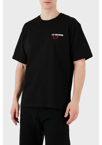 Baskılı Relaxed Fit Pamuklu Bisiklet Yaka T Shirt Erkek T Shirt LB25SSUNLMUTS indirimleri