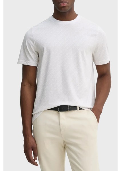 Tamamı Logolu Pamuk Regular Fit Bisiklet Yaka T Shirt Erkek T Shirt MW0MW39251 Ybl