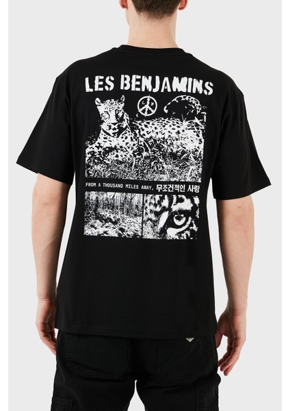 Sırt Baskılı Pamuk Relaxed Fit Bisiklet Yaka T Shirt Erkek T Shirt LB25SSUNLMUTS modelleri