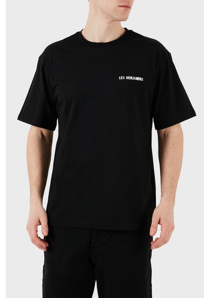 Sırt Baskılı Pamuk Relaxed Fit Bisiklet Yaka T Shirt Erkek T Shirt LB25SSUNLMUTS fırsatları