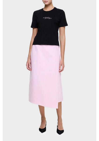 Ön ve Arka Baskılı Pamuk Regular Fit T Shirt Bayan T Shirt LB25SSUNLFUTS fiyatları