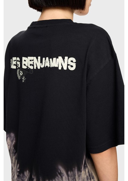 Pamuklu Regular Fit Bisiklet Yaka Batik T Shirt Bayan T Shirt LB24FWEAPFUTS modelleri