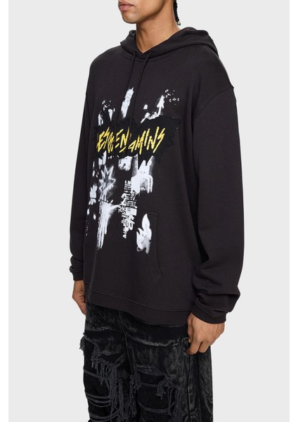 Pamuklu Regular Fit Kapüşonlu Kanguru Cepli Sweat Erkek Sweat LB24FWEAPMUHD