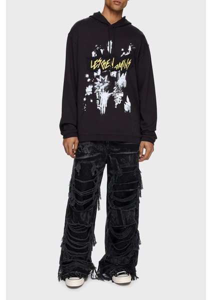 Pamuklu Regular Fit Kapüşonlu Kanguru Cepli Sweat Erkek Sweat LB24FWEAPMUHD fırsatları