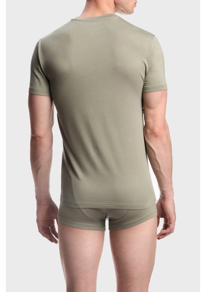 Slim Fit Bisiklet Yaka Logolu 2 Pack T Shirt Erkek T Shirt EM001849 AF10787 M7003 fiyatları