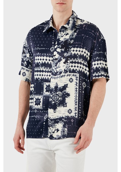 Desenli Regular Fit Kısa Kollu Gömlek Erkek Gömlek LB25SSUNLMUSH fiyatları