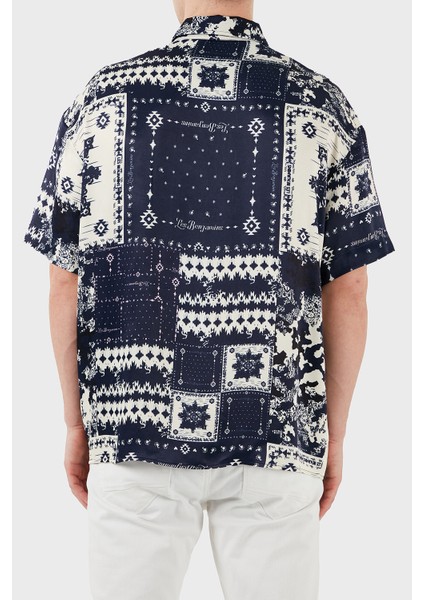 Desenli Regular Fit Kısa Kollu Gömlek Erkek Gömlek LB25SSUNLMUSH modelleri