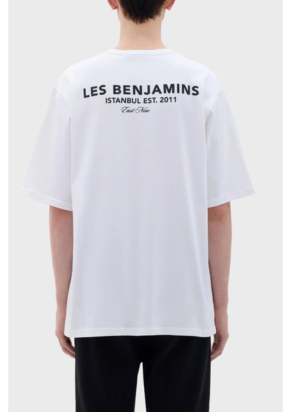 Sırt Baskılı Bisiklet Yaka Relaxed Fit T Shirt Erkek T Shirt LB23FWCLAMUTS modelleri