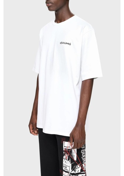 Pamuklu Oversize Bisiklet Yaka T Shirt Erkek T Shirt LB24FWEAPMUTS