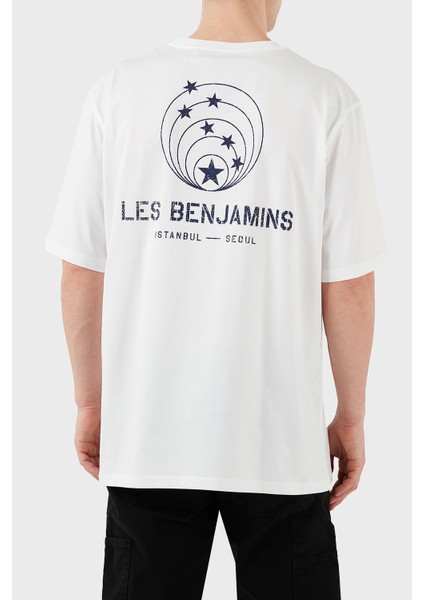 Sırt Baskılı Pamuk Oversize Fit Bisiklet Yaka T Shirt Erkek T Shirt LB25SSUNLMUOT modelleri