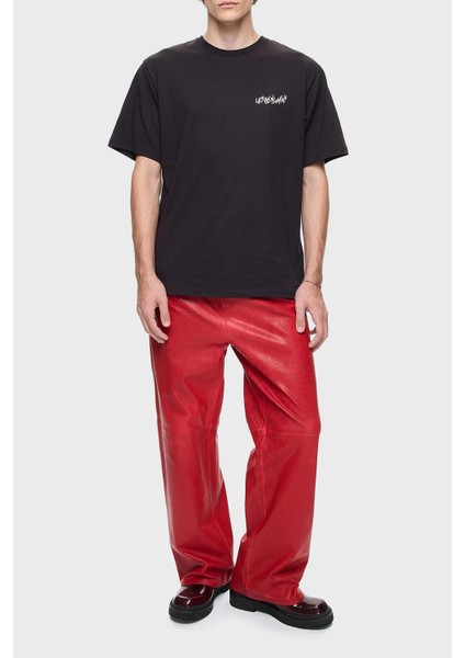 Pamuklu Relaxed Fit Bisiklet Yaka T Shirt Erkek T Shirt LB24FWEAPMUTS