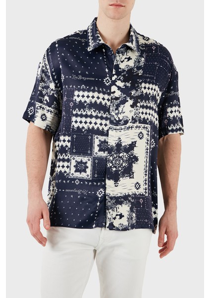 Desenli Regular Fit Kısa Kollu Gömlek Erkek Gömlek LB25SSUNLMUSH indirimleri