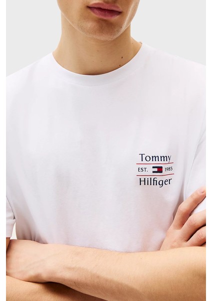 Pamuk Regular Fit Bisiklet Yaka Logolu T Shirt Erkek T Shirt MW0MW38622 Ybr