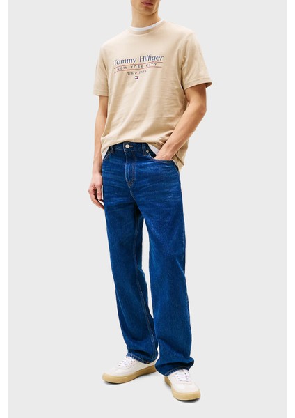 Pamuk Regular Fit Bisiklet Yaka Logolu T Shirt Erkek T Shirt MW0MW38621 Rbt