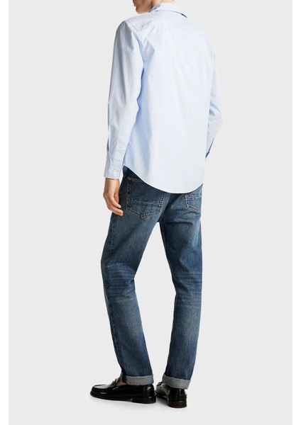 % 100 Pamuk Slim Fit Uzun Kollu Gömlek Erkek Gömlek MW0MW38137 C3Q modelleri