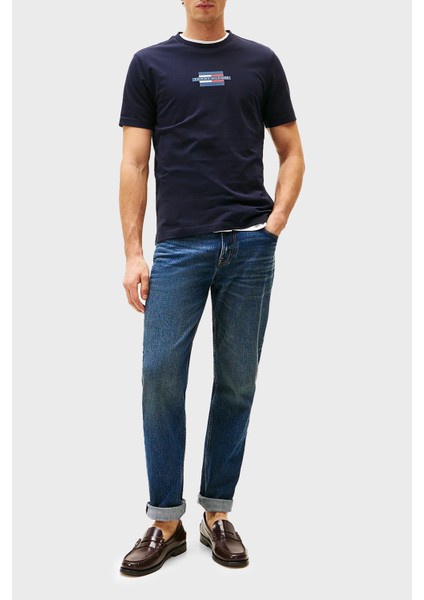 Logolu Pamuk Regular Fit Bisiklet Yaka T Shirt Erkek T Shirt MW0MW38636 Dw5