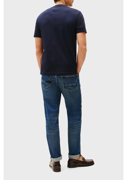 Logolu Pamuk Regular Fit Bisiklet Yaka T Shirt Erkek T Shirt MW0MW38636 Dw5