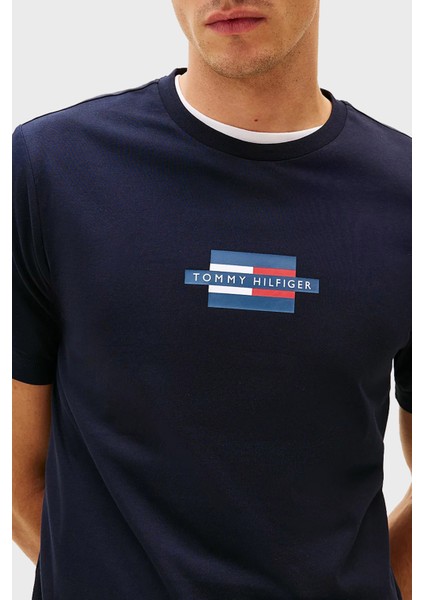 Logolu Pamuk Regular Fit Bisiklet Yaka T Shirt Erkek T Shirt MW0MW38636 Dw5