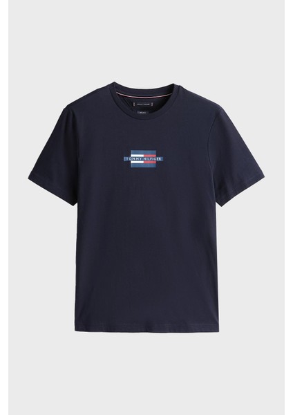Logolu Pamuk Regular Fit Bisiklet Yaka T Shirt Erkek T Shirt MW0MW38636 Dw5