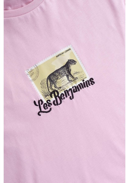 Baskılı Pamuk Boxy Fit Bisiklet Yaka T Shirt Bayan T Shirt LB25SSUNLFUTS indirimleri