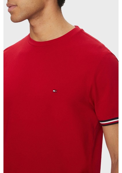 Pamuk Regular Fit Bisiklet Yaka T Shirt Erkek T Shirt MW0MW38630 Xld