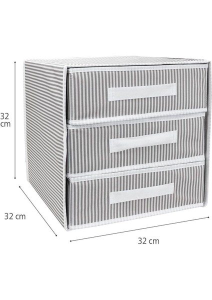 3 Gözlü-Bölmeli Çekmece Yeni Sezon Nano Teknoloji Kumaş - Kumaş - Gri fiyatları