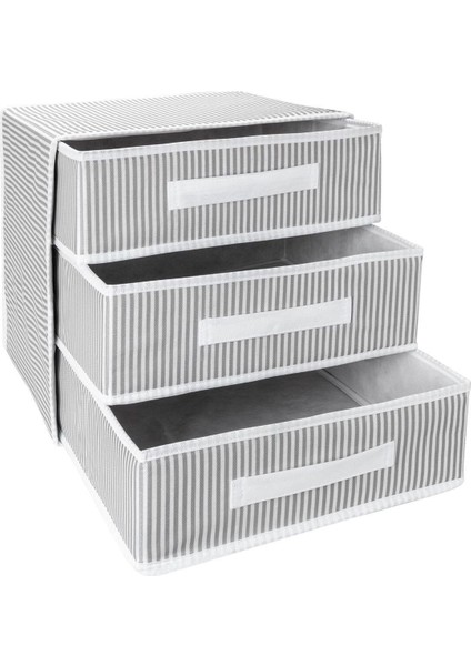 3 Gözlü-Bölmeli Çekmece Yeni Sezon Nano Teknoloji Kumaş - Kumaş - Gri modelleri