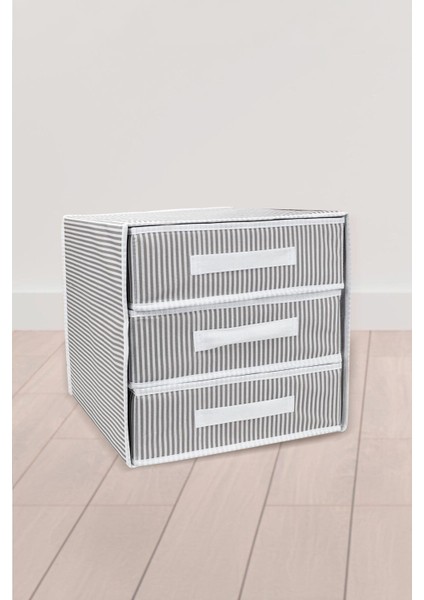 3 Gözlü-Bölmeli Çekmece Yeni Sezon Nano Teknoloji Kumaş - Kumaş - Gri indirimleri