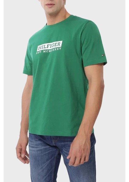 Logolu Pamuk Regular Fit Bisiklet Yaka T Shirt Erkek T Shirt MW0MW39149 L4F