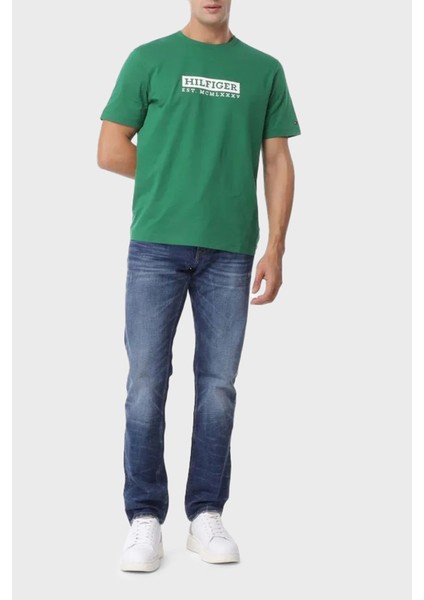 Logolu Pamuk Regular Fit Bisiklet Yaka T Shirt Erkek T Shirt MW0MW39149 L4F