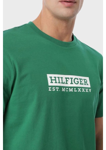 Logolu Pamuk Regular Fit Bisiklet Yaka T Shirt Erkek T Shirt MW0MW39149 L4F
